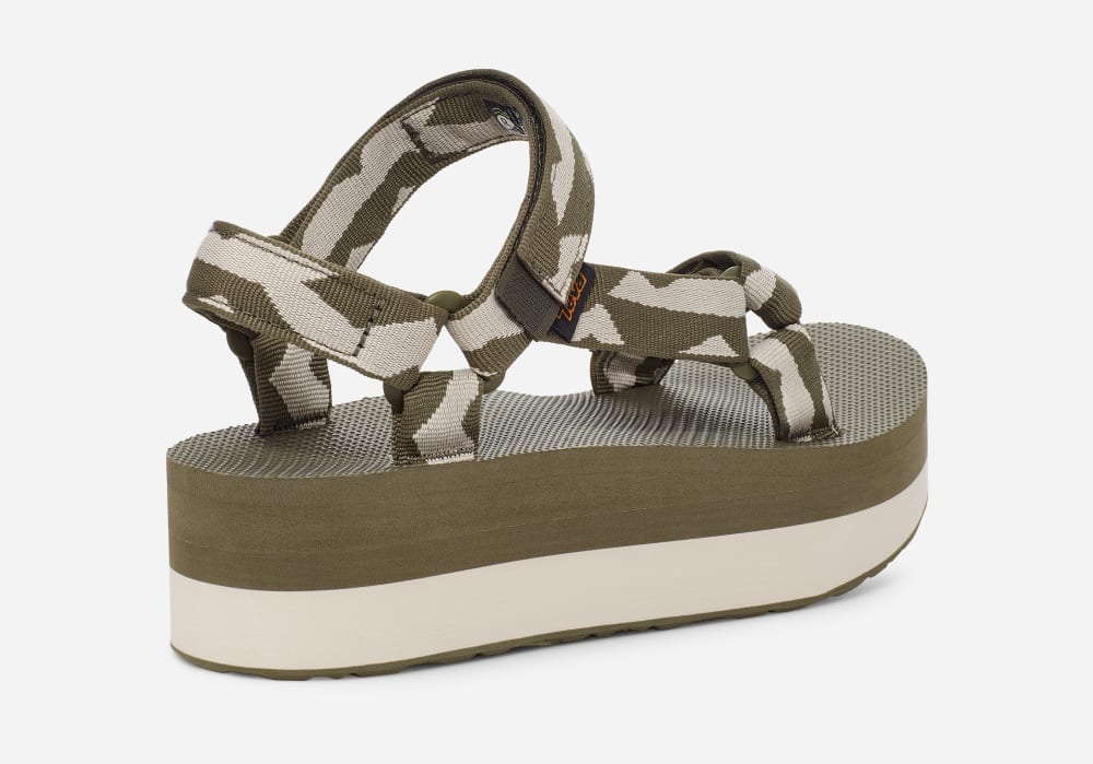 Teva Flatform Universal Platå Sandaler Dam Olivgröna | Sverige-1640