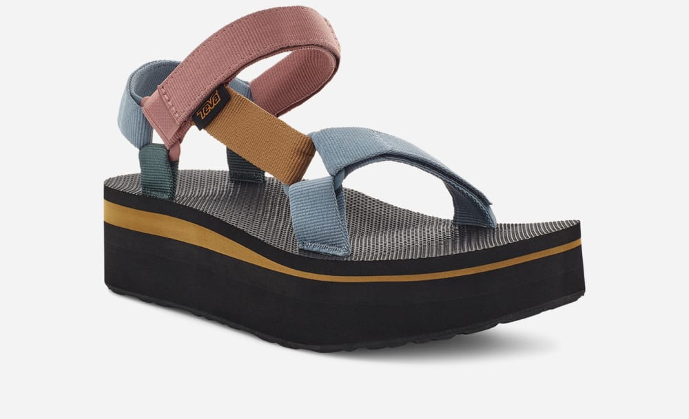 Teva Flatform Universal Platå Sandaler Dam Ljusolika Färger | Sverige-3049