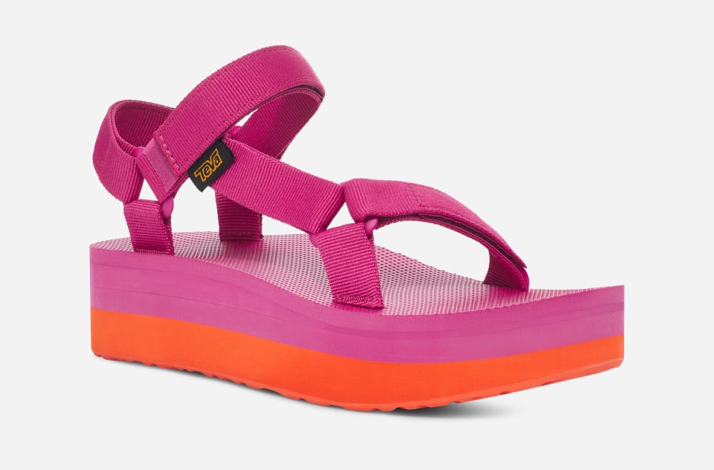 Teva Flatform Universal Platå Sandaler Dam Rosa Lila Orange | Sverige-5908