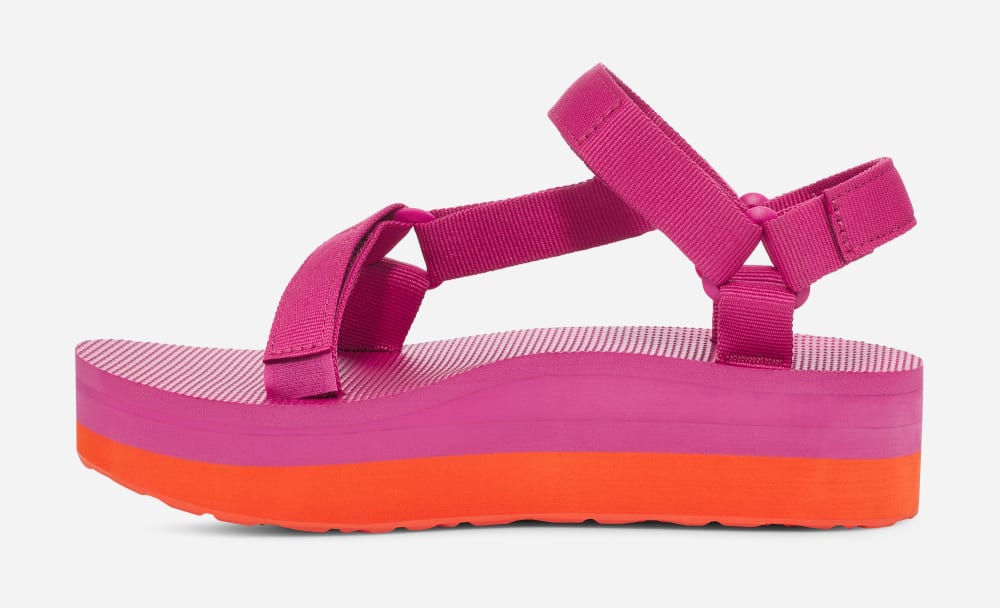 Teva Flatform Universal Platå Sandaler Dam Rosa Lila Orange | Sverige-5908