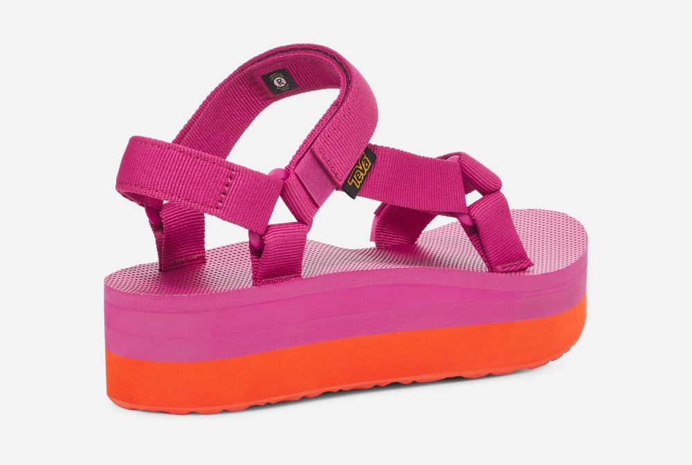 Teva Flatform Universal Platå Sandaler Dam Rosa Lila Orange | Sverige-5908