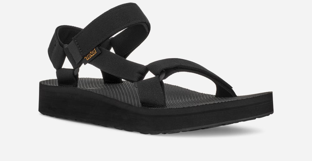 Teva Mid Universal Platå Sandaler Herr Svarta | Sverige-4162