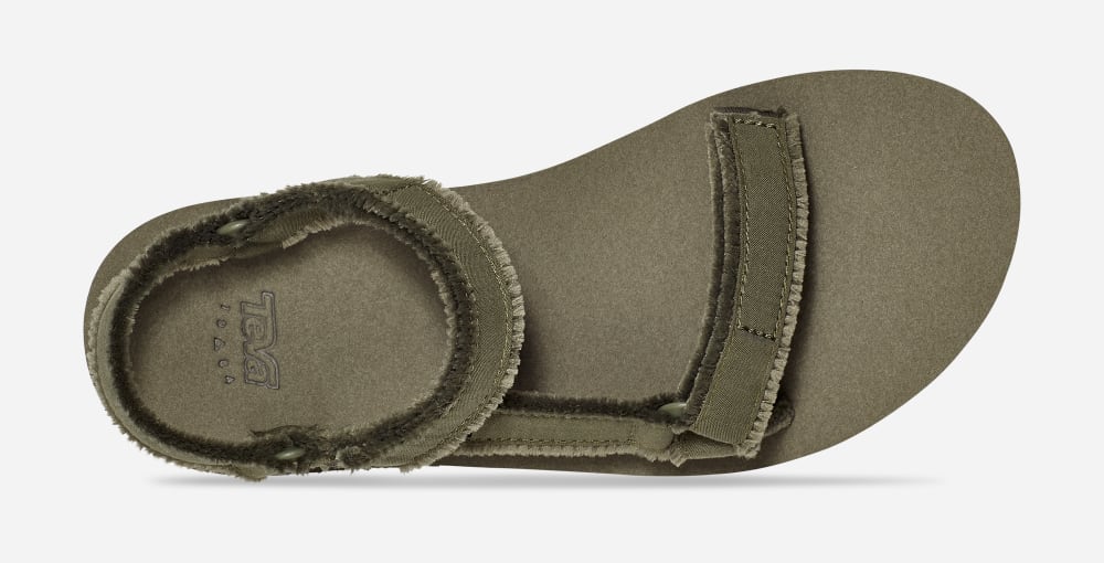 Teva Midform Universal Canvas Platå Sandaler Dam Olivgröna | Sverige-2705