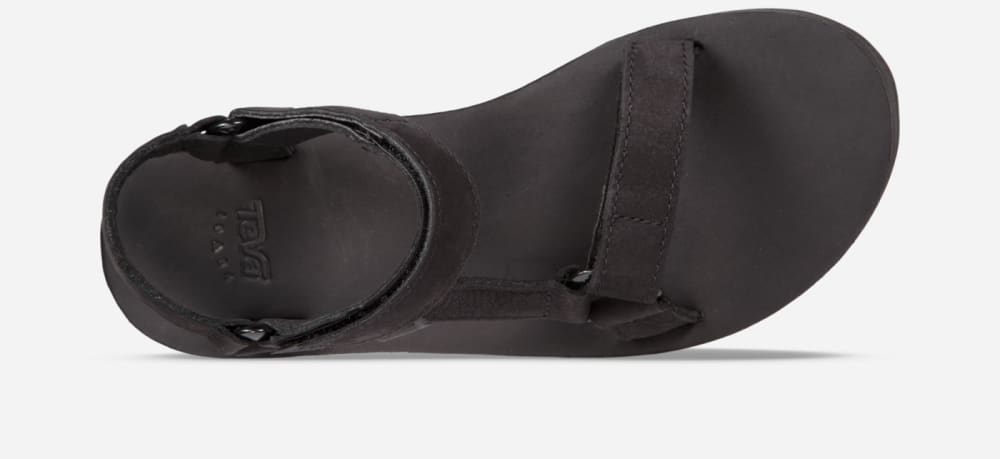 Teva Midform Universal Leather Platå Sandaler Dam Svarta | Sverige-0923