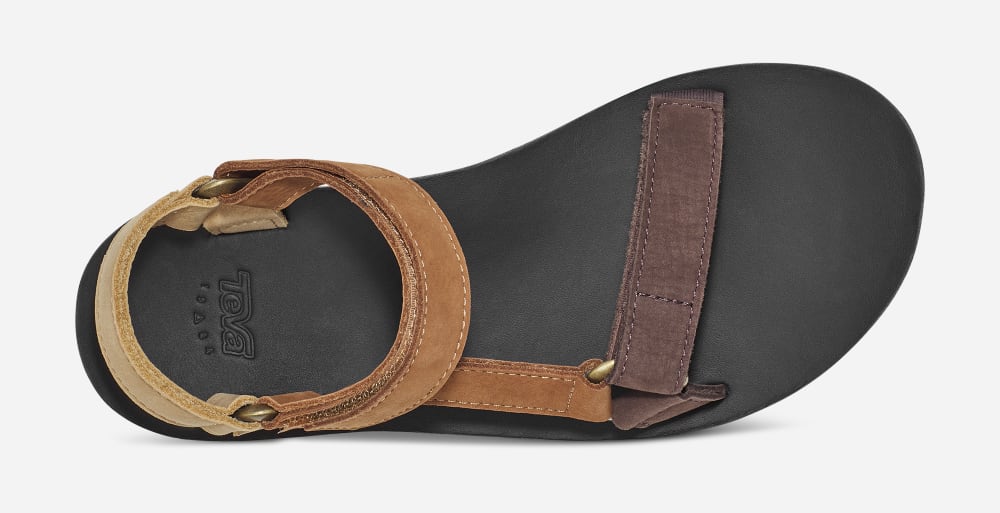 Teva Midform Universal Leather Platå Sandaler Herr Olika Färger | Sverige-1784