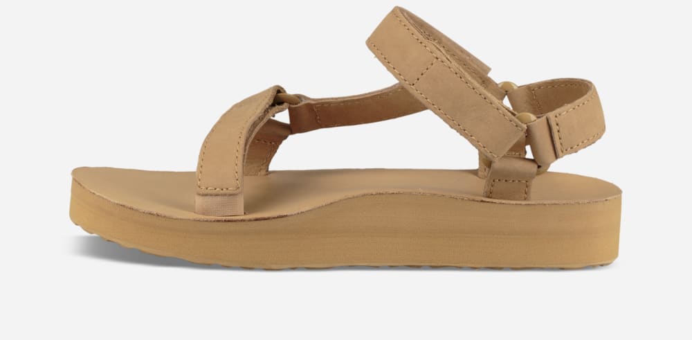 Teva Midform Universal Leather Platå Sandaler Dam Beige | Sverige-3758