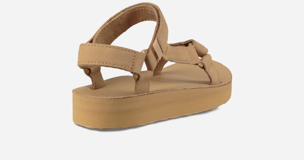 Teva Midform Universal Leather Platå Sandaler Dam Beige | Sverige-3758