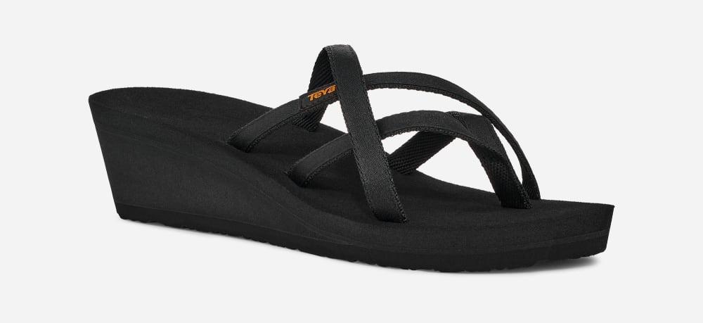 Teva Mush Mandalyn Wedge Ola 2 Flip Flop Dam Svarta | Sverige-9065