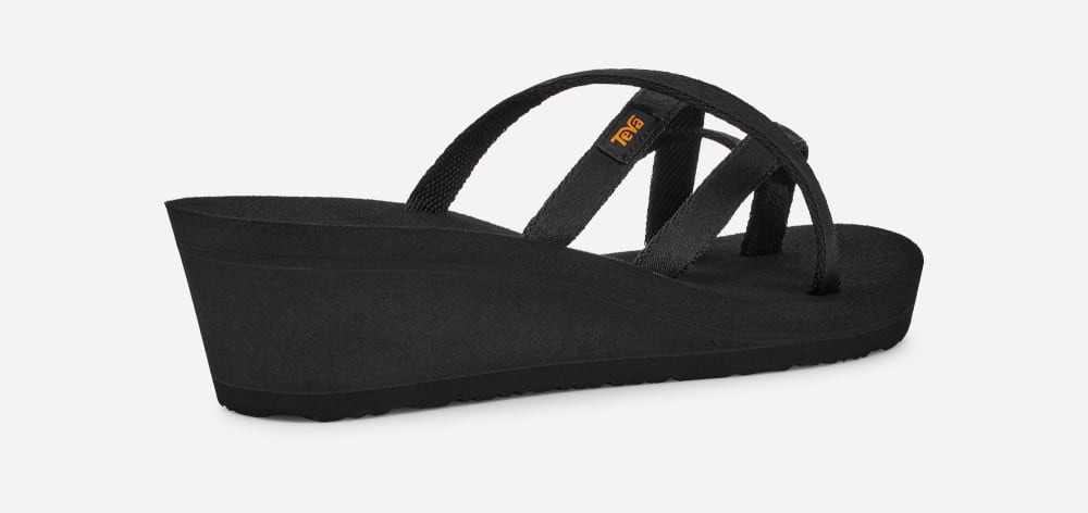 Teva Mush Mandalyn Wedge Ola 2 Flip Flop Dam Svarta | Sverige-9065