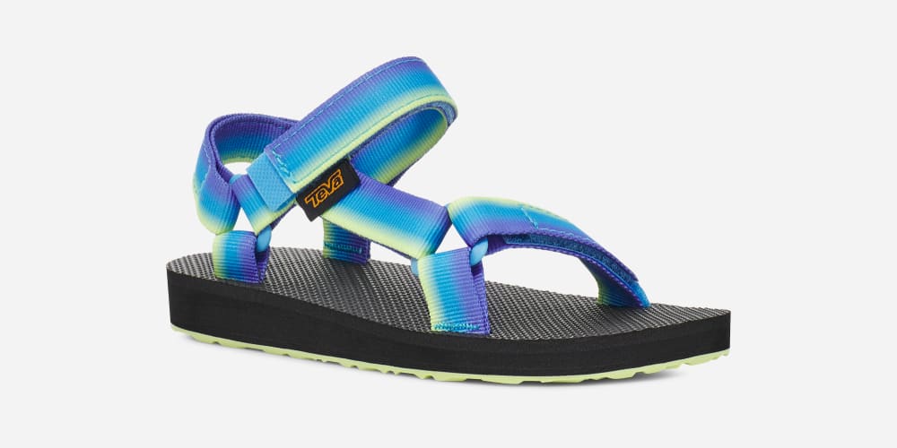 Teva Original Universal Gradiate Sandaler Barn Grå Ljusgröna | Sverige-2783