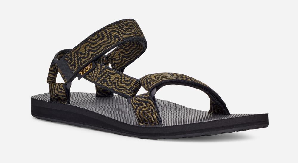 Teva Original Universal Sandaler Herr Röda Svarta Mörkolivgröna | Sverige-1865