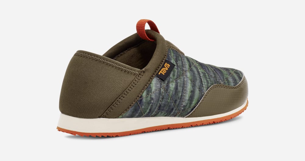 Teva ReEMBER TIE-DYE Slip On Barn Mörkolivgröna | Sverige-3721