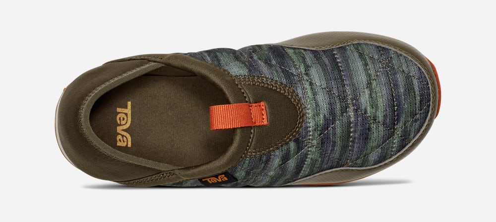 Teva ReEMBER TIE-DYE Slip On Barn Mörkolivgröna | Sverige-3721