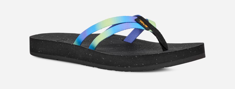 Teva Reflip Strappy Gradiate Flip Flop Dam Grå Ljusgröna | Sverige-5473