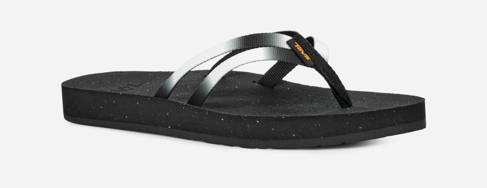 Teva Reflip Strappy Gradiate Flip Flop Dam Svarta Vita | Sverige-5946