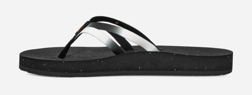 Teva Reflip Strappy Gradiate Flip Flop Dam Svarta Vita | Sverige-5946