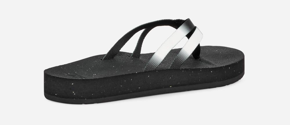 Teva Reflip Strappy Gradiate Flip Flop Dam Svarta Vita | Sverige-5946