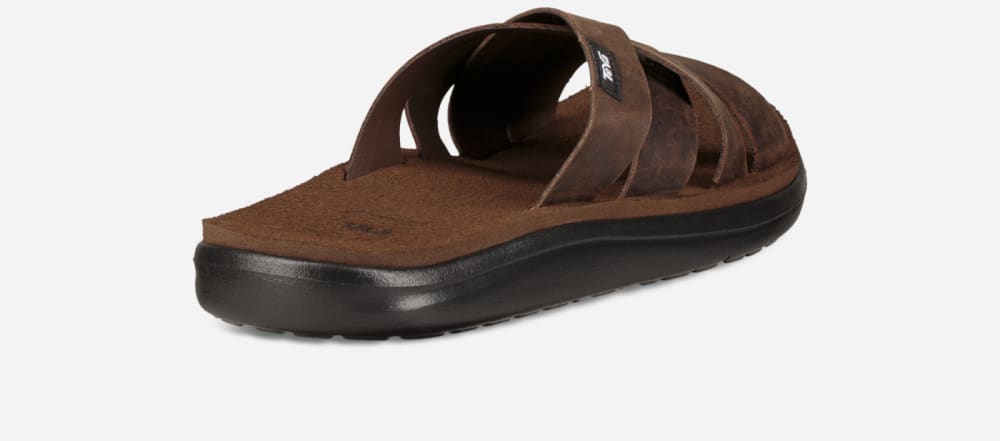 Teva Voya Leather Tofflor Herr Bruna | Sverige-7465