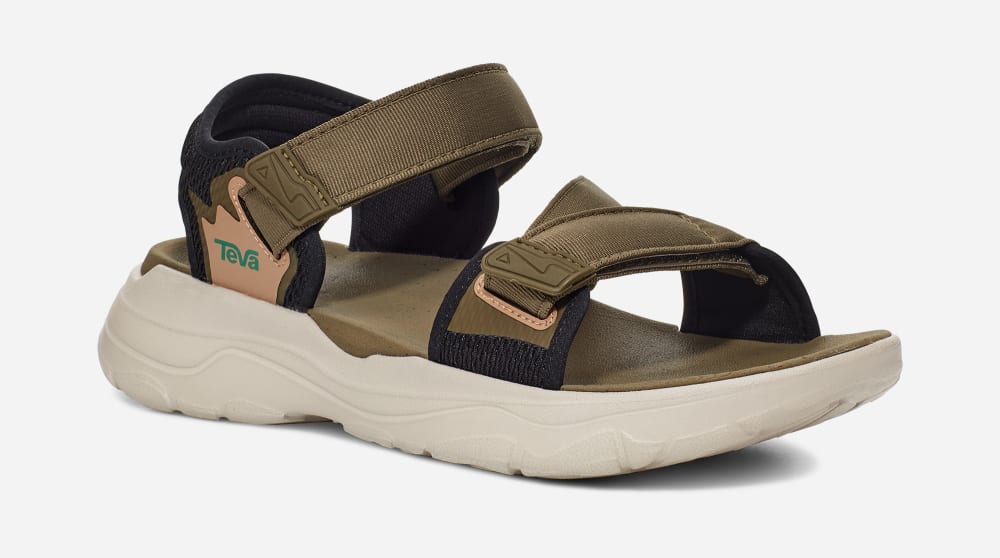 Teva Zymic Sandaler Herr Mörkolivgröna Turkos Gröna | Sverige-8347