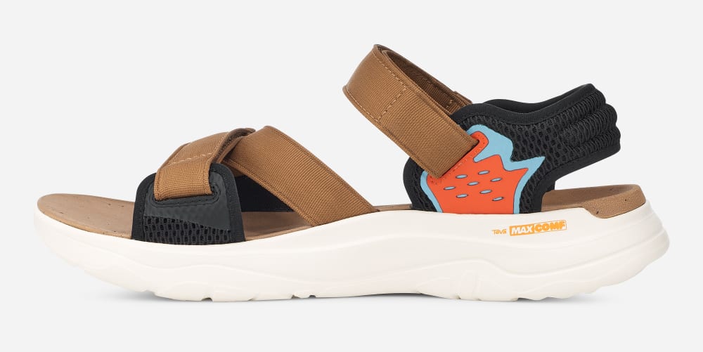 Teva Zymic Sandaler Herr Orange Bruna Svarta | Sverige-7184