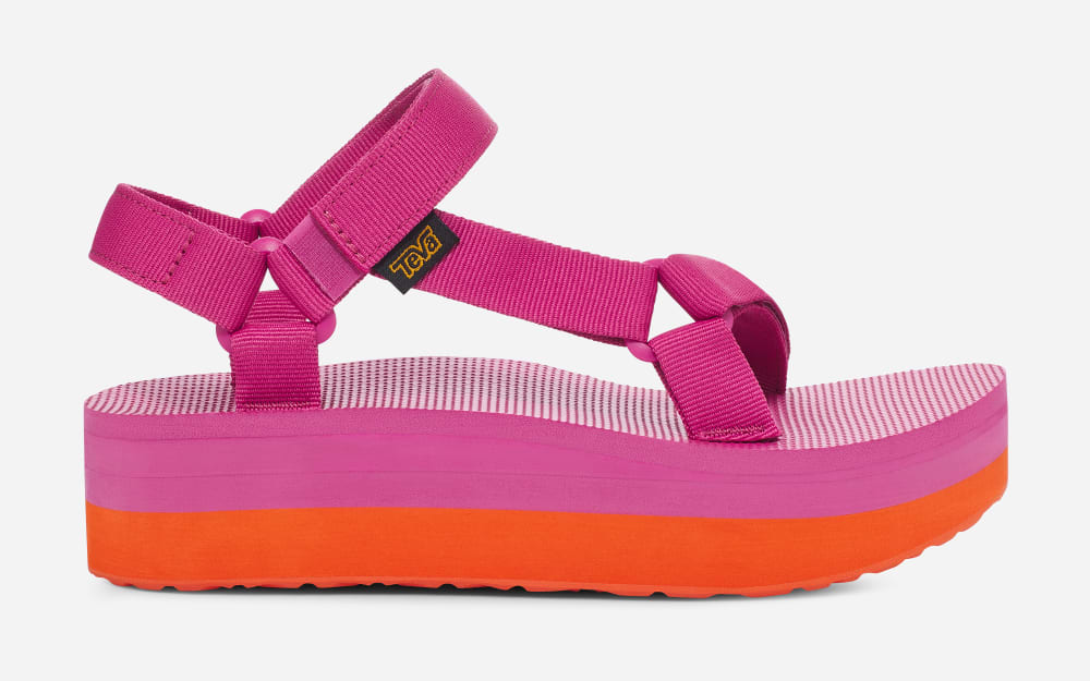 Teva Flatform Universal Platå Sandaler Dam Rosa Lila Orange | Sverige-5908