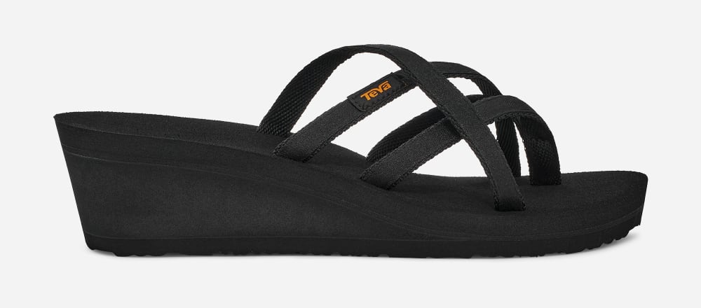 Teva Mush Mandalyn Wedge Ola 2 Flip Flop Dam Svarta | Sverige-9065